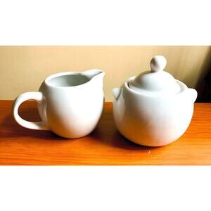 Vintage White Cordon Bleu BAI Porcelain Sugar Bowl and Creamer Set Brazil